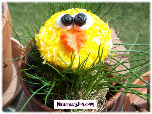 Easter Cup Cake Design Idea Yellow Easter Chick