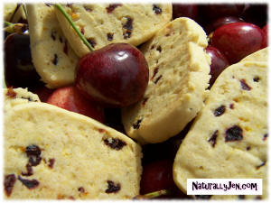 Cherry Cornmeal Cookies by Naturally Jen