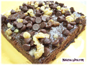 Walnut Chocolate Chip Brownies by Naturally Jen